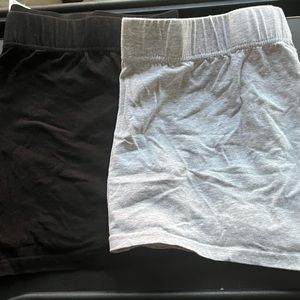 🎄 Buy 1, Get 🎄 Black & Grey Cotton Biker Shorts